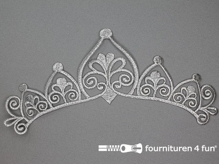 Barok applicatie 222x80mm zilver