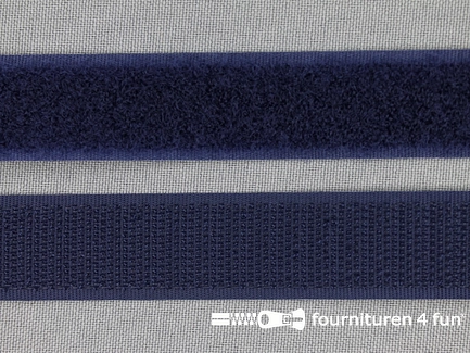Klittenband - 20mm - marine blauw