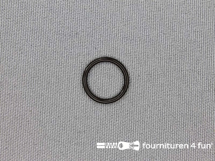 10 Stuks kunststof ring - 12mm - donker bruin