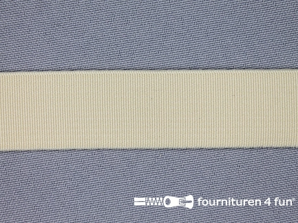 Gekleurd soepel elastiek - 20mm - donker ecru