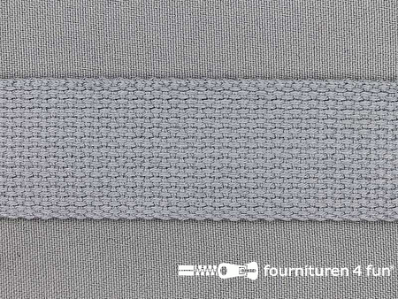 Katoen-look tassenband 32mm grijs