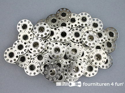 Naaimachine spoeltjes 20,5mm metaal - 50 stuks