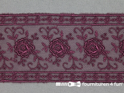 Valenciennes kant 50mm aubergine