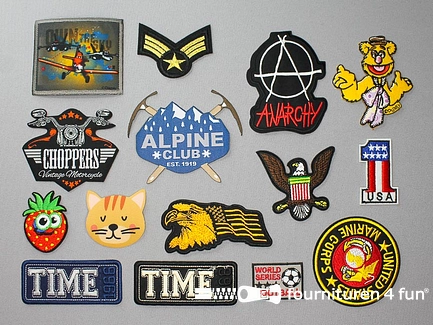 Collectie strijkapplicaties - 15 delige set - opstrijkbare patches
