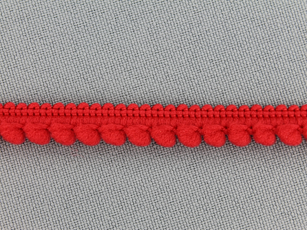 Bolletjesband 10mm rood