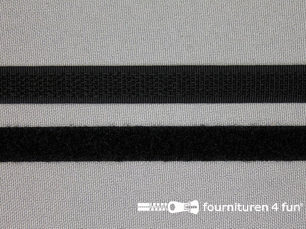 Rol 25 meter klittenband 10mm zwart