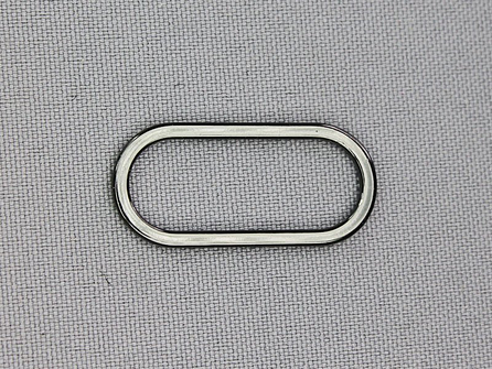 Ovale ring - Schuifpassant - 30mm - glimmend zwart