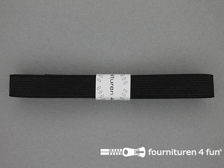 Band elastiek - soepel - 14mm - zwart - 2 meter