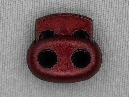Koord stopper 18mm dubbel bordeaux rood
