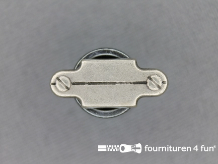 Houtje touwtje knoop 20mm zilver