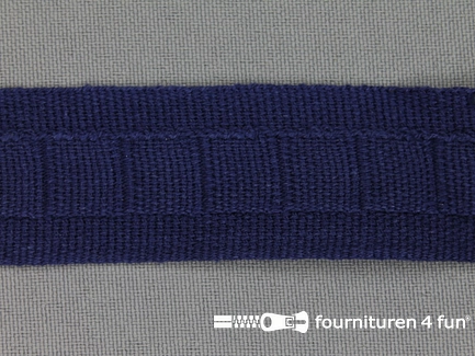 Plooiband - 25mm - marine blauw