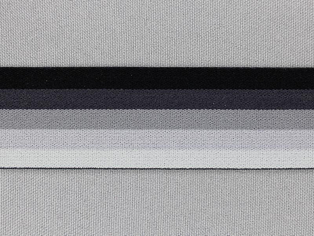 Elastiek strepen 32mm grijs - zwart