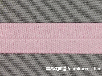 Rol 25 meter elastische biasband 20mm roze