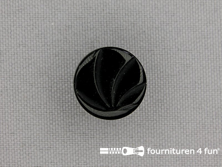 Design knoop 15mm blad zwart