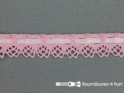COUPON 9,8 meter Kloskant 17mm licht roze