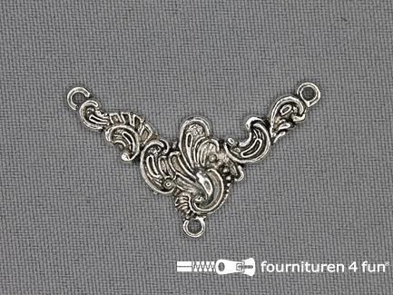 Steampunk hanger 41x25mm zilver