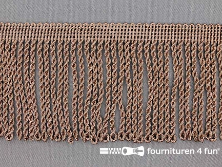 Viscose franje grof - 80mm - cacao bruin