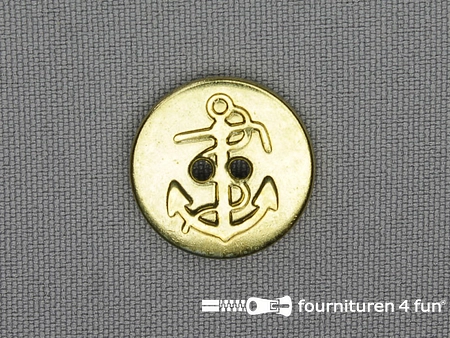 Gouden knoop 20mm anker - B-KEUZE