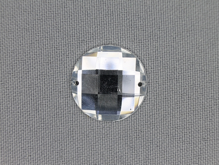 10 stuks Strass stenen rond 20mm zilver