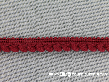 COUPON 5 meter Bolletjesband - 10mm - bordeaux