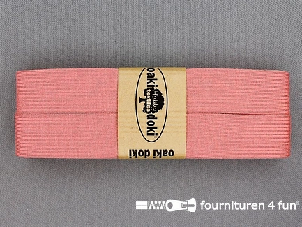 Oaki Doki Tricot biaisband - 20mm x 3 meter - donker zalm (133)