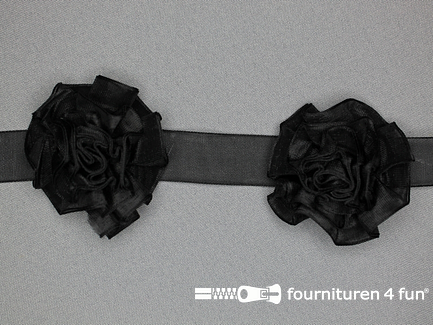 Bloemenkant 60mm zwart