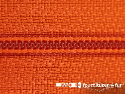 Niet deelbare nylon rits 3mm oranje