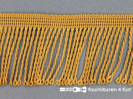 Nylon franje - 60mm - oker goud