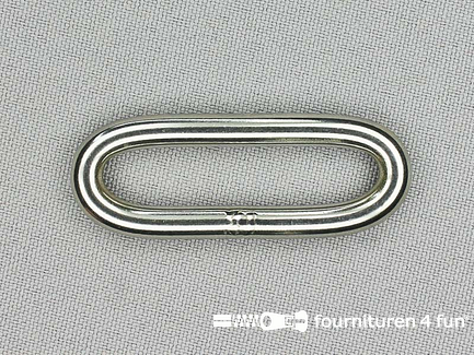Schuifpassant - ovale ring - 40mm - roestvrij staal - heavy duty