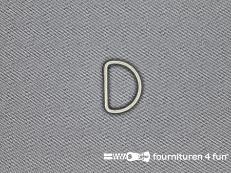 D-ring - 15mm - oud zilver 