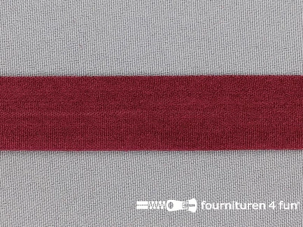 Rekbare vouwtres 20mm bordeaux rood