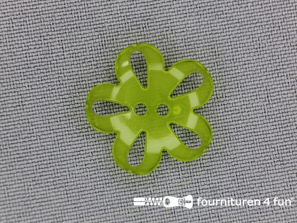 Bloemen knoop 20mm lime groen