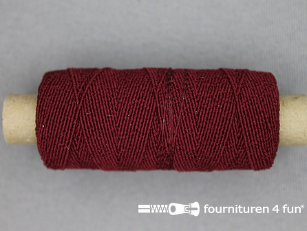 Elastisch garen - rimpel elastiek - 30 meter - donker rood