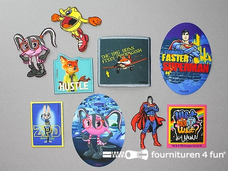 Collectie strijkapplicaties - 9 delige set - opstrijkbare patches