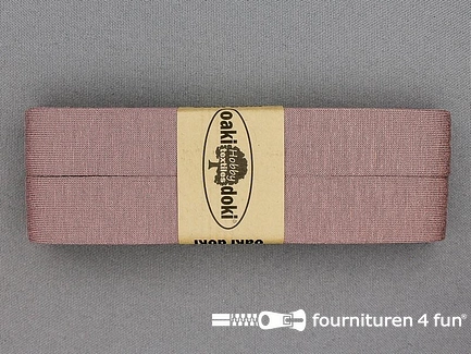 Oaki Doki Tricot biaisband - 20mm x 3 meter - lila bruin (113)