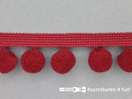 Bolletjesband - 40mm - bordeaux