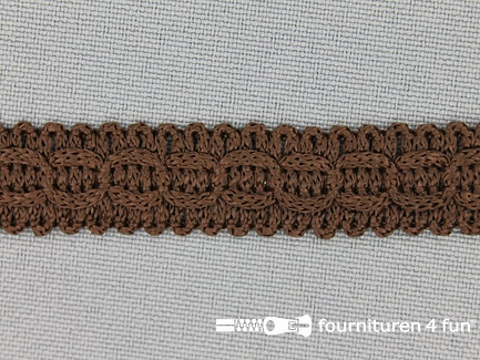Rol 25 meter nylon galon 14mm donker bruin