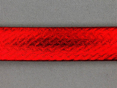 Metallic biasband 20mm rood