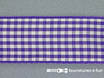 Ruitjes lint - 24mm - paars