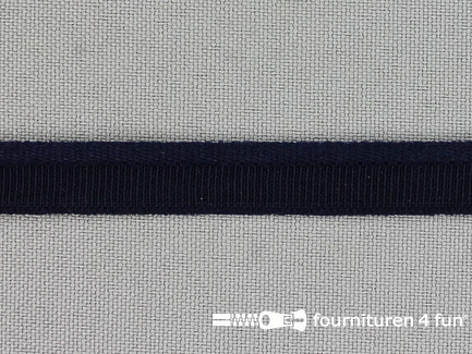 Elastisch paspelband - 10mm - donker blauw