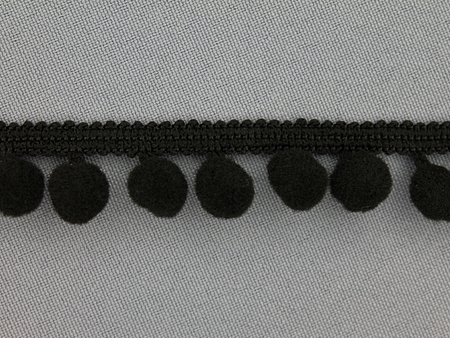 Bolletjesband 18mm zwart