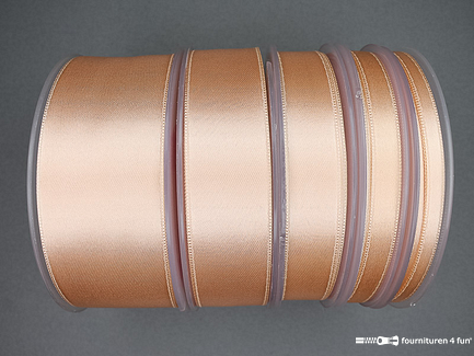 Rol 25 meter luxe satijn lint - dubbelzijdige kwaliteit - 38mm - zalm roze