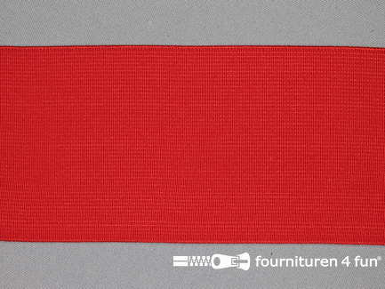 Gekleurd soepel elastiek 80mm rood
