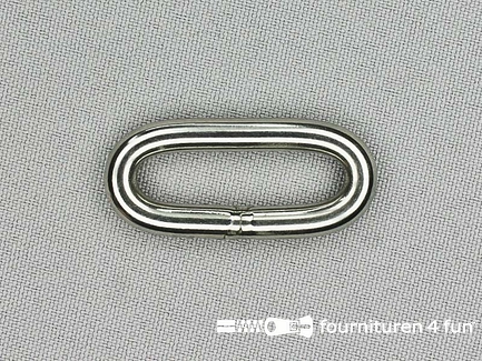 Schuifpassant - ovale ring - 30mm - roestvrij staal - heavy duty