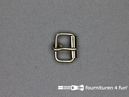 Metalen rolgesp - 12mm - zilver