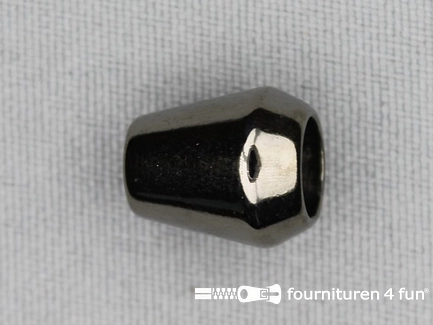 Koorduiteinde - kunststof - 12x14mm - zwart zilver