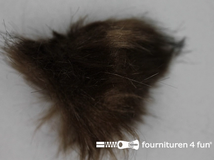 Bont pompon 8cm donker bruin