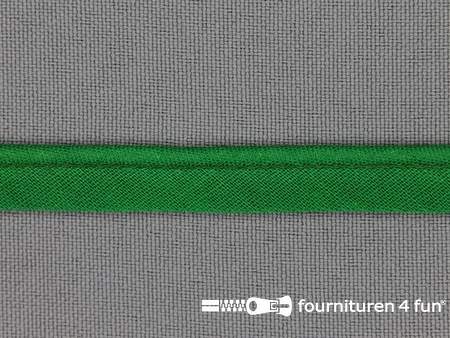 Katoenen paspelband 10mm gras groen