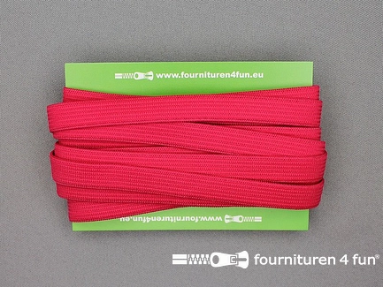 Gekleurd soepel elastiek - per 4 meter - 10mm - fuchsia roze