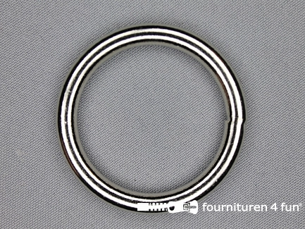 Stalen ring - 40mm - vernikkeld